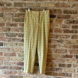 Tibi Yellow Plaid Women’s Pants